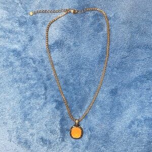 🛍️3/$20 - Avon Catalina Gold Necklace with Orange Pendant